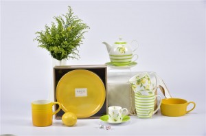 lemon design dinner set