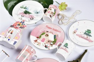 Ceramic X’mas and holiday dinnerware set