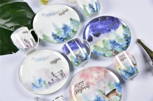 Inspired Christmas Theme Holiday dinnerware set