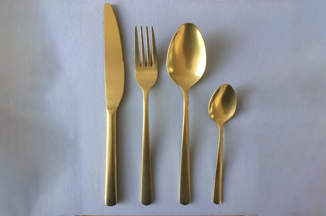 Pvd Gold Color Vintage Finishing Full Stainless Steel Cutlery Set Featured Image