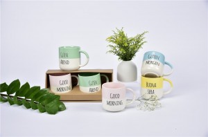 450ML Glaze mug with design