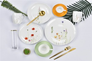 Best Popular Spring Flower design tableware dinner set and gift items