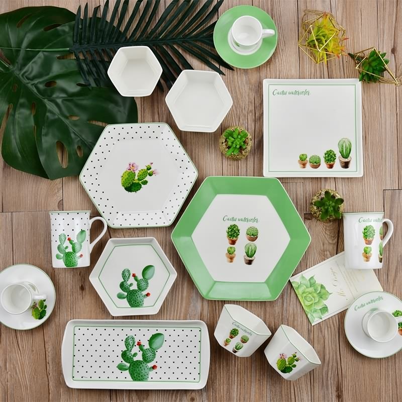 OEM Customized Dinner Service Sets -
Best Popular Design Cactus Dinner set and Gift items – FUXINGYE detail pictures